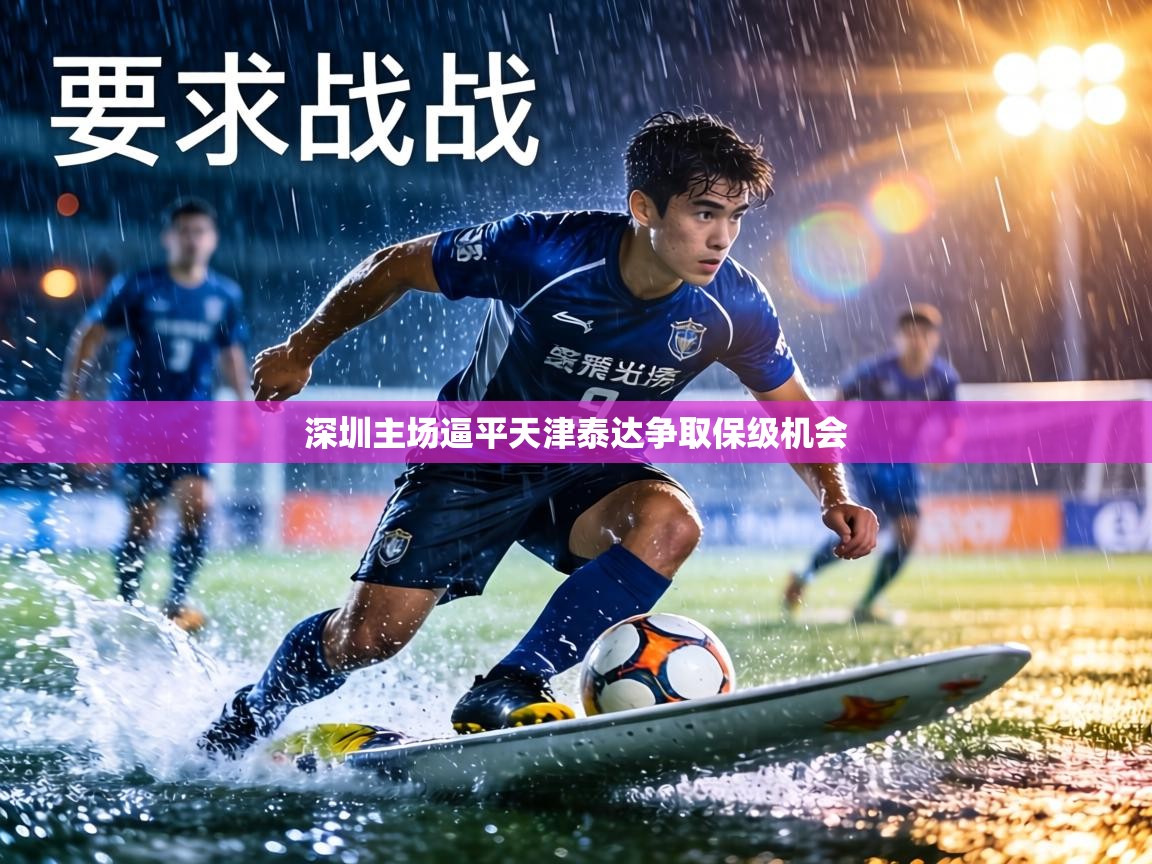 深圳主场逼平天津泰达争取保级机会 第1张